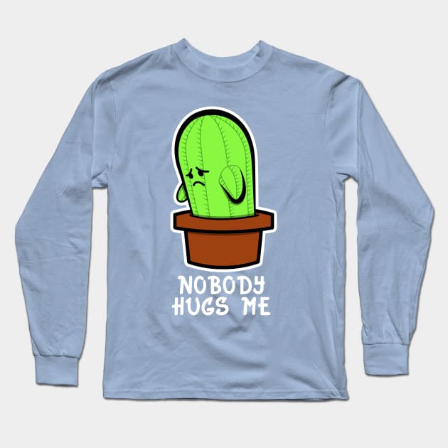 Lonely Cactus Long Sleeve T-Shirt by shotgun